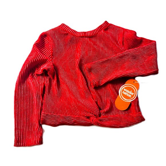 Wonder Nation Toddler Girls Red Velour Holiday Top & Pants Set ~ 4T ~ New w/Tags - Picture 3 of 14